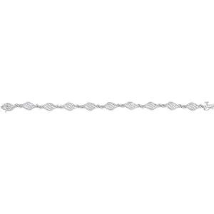 10K White Gold Diamond Fashion Bracelet 1/2 Cttw