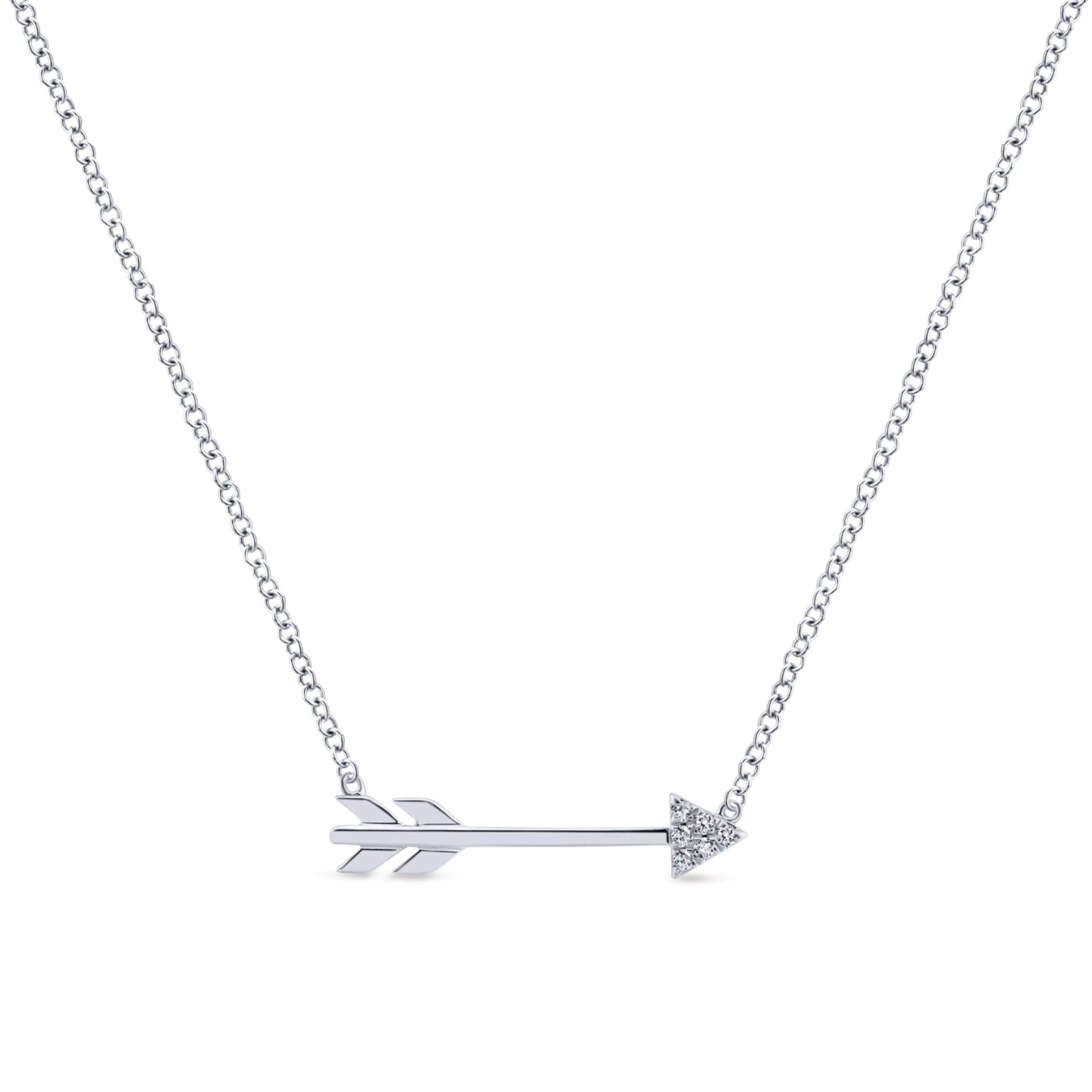 14K White Gold Fashion Necklace, 0.02ctw, H/I-SI