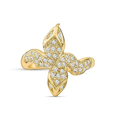 14K Yellow Gold Diamond Ring