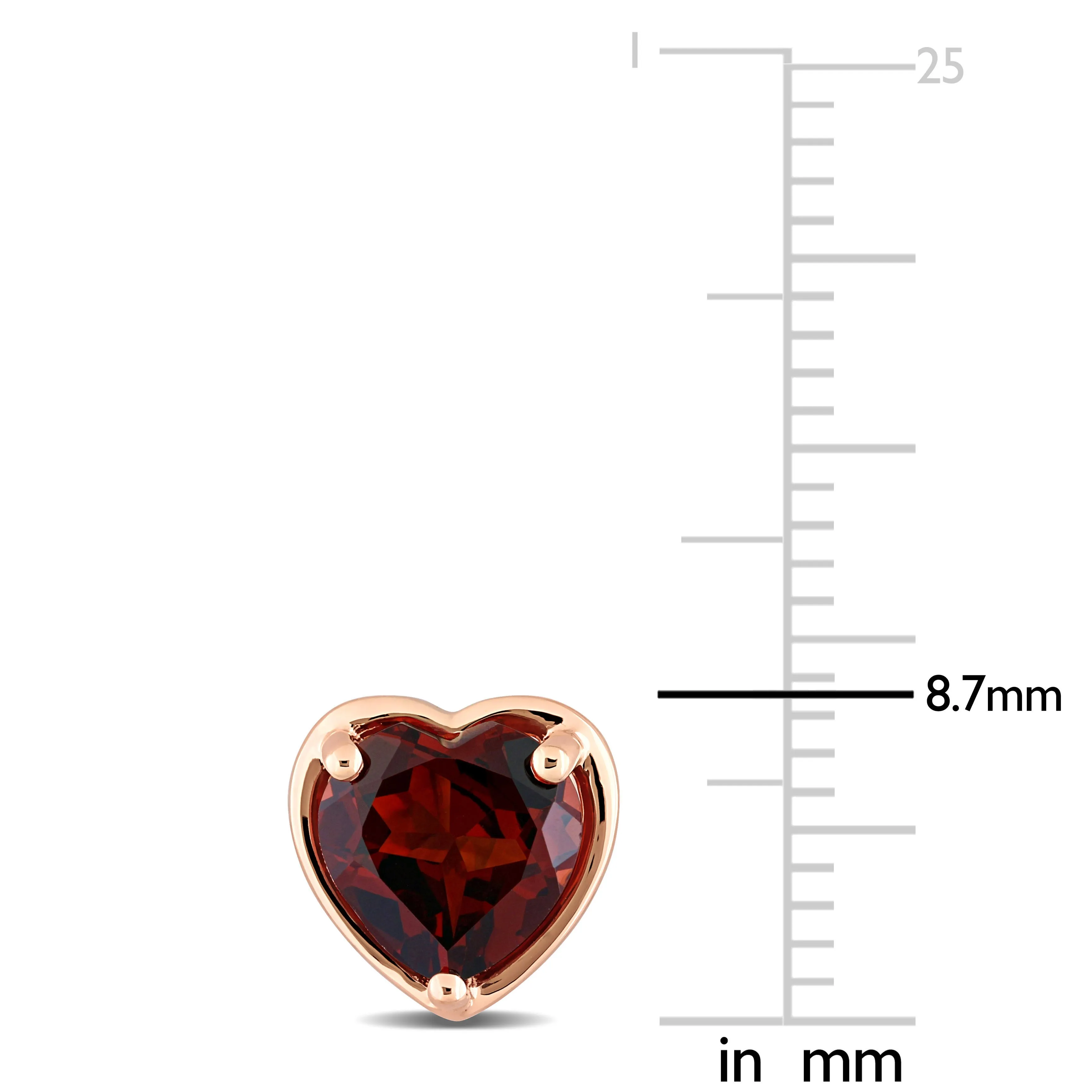 2 4/5 CT TGW Garnet Fashion Post Earrings 14k Pink Gold