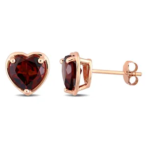 2 4/5 CT TGW Garnet Fashion Post Earrings 14k Pink Gold