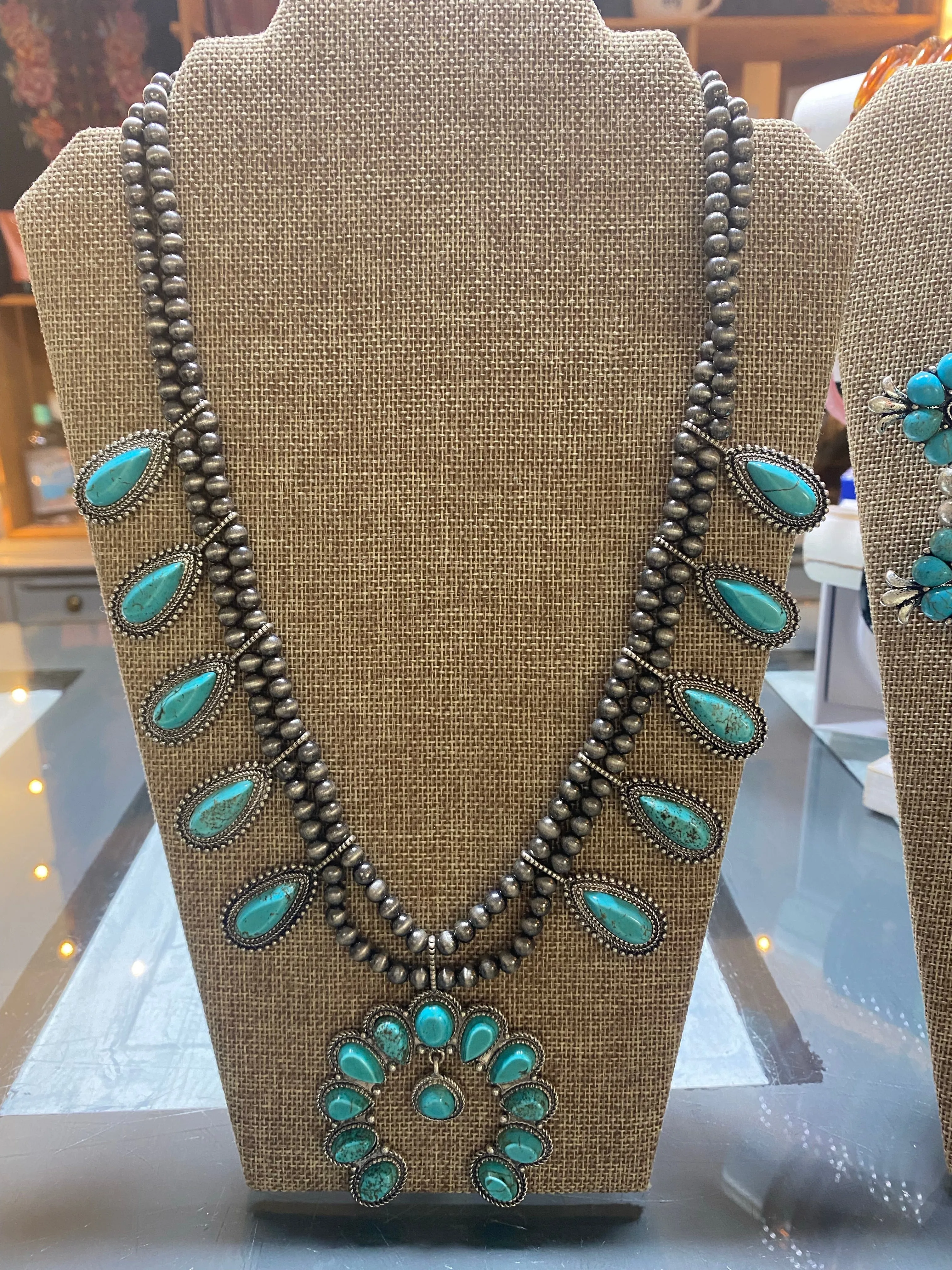 6081-Squash blossom necklace