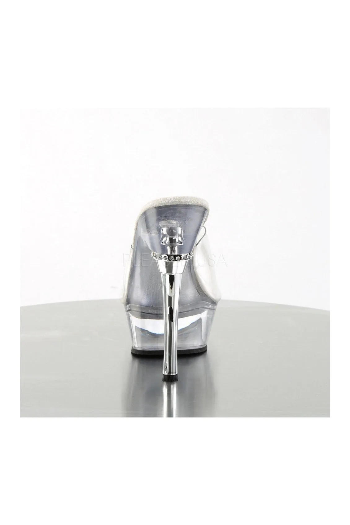 ALLURE-601 Platform Sandal  | Clear Vinyl