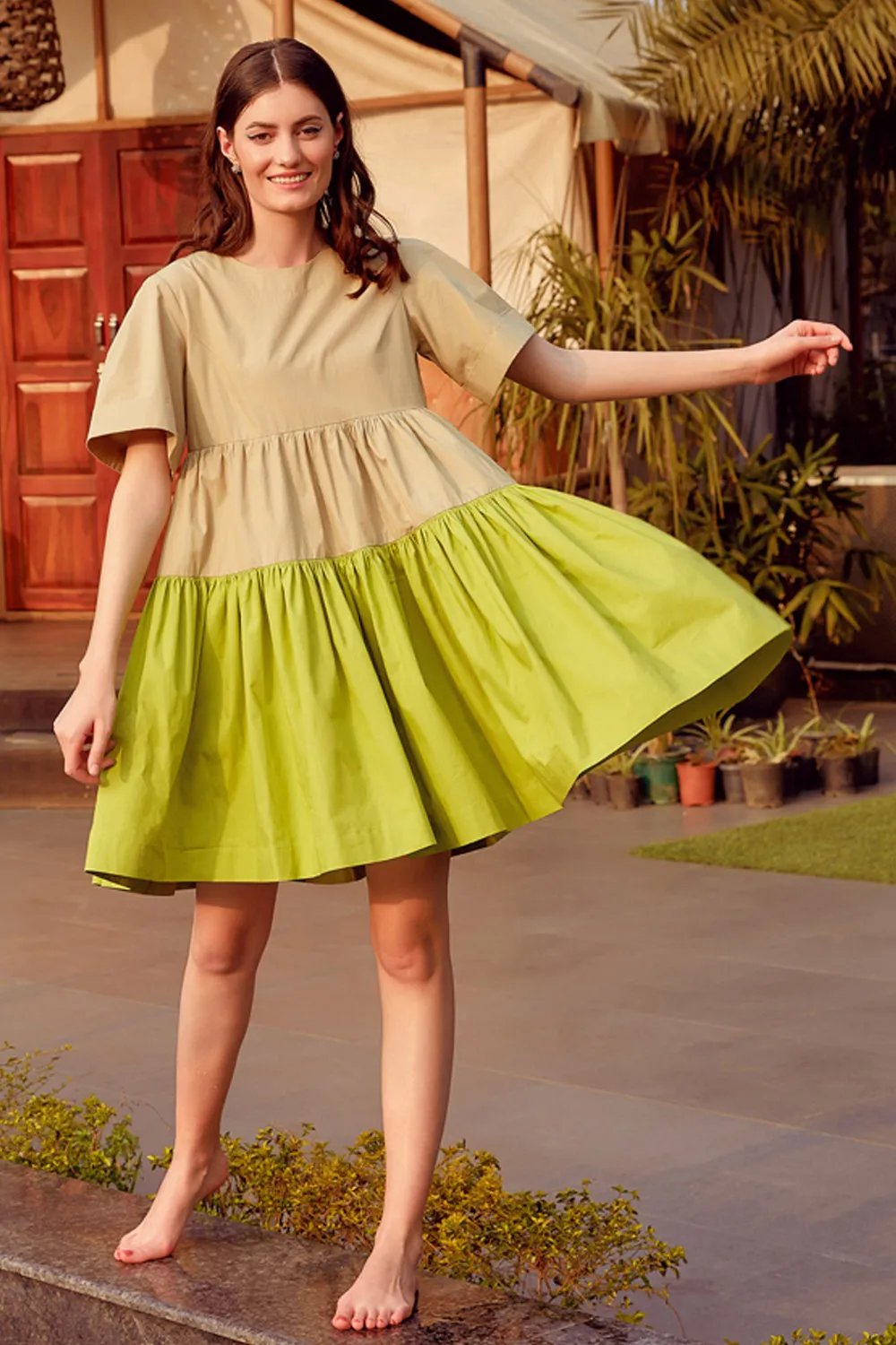 Amrita Thakur In Our The Pear Tier Dress