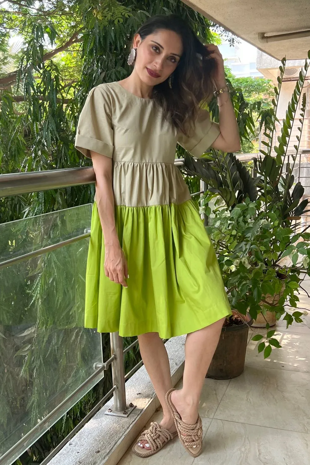 Amrita Thakur In Our The Pear Tier Dress