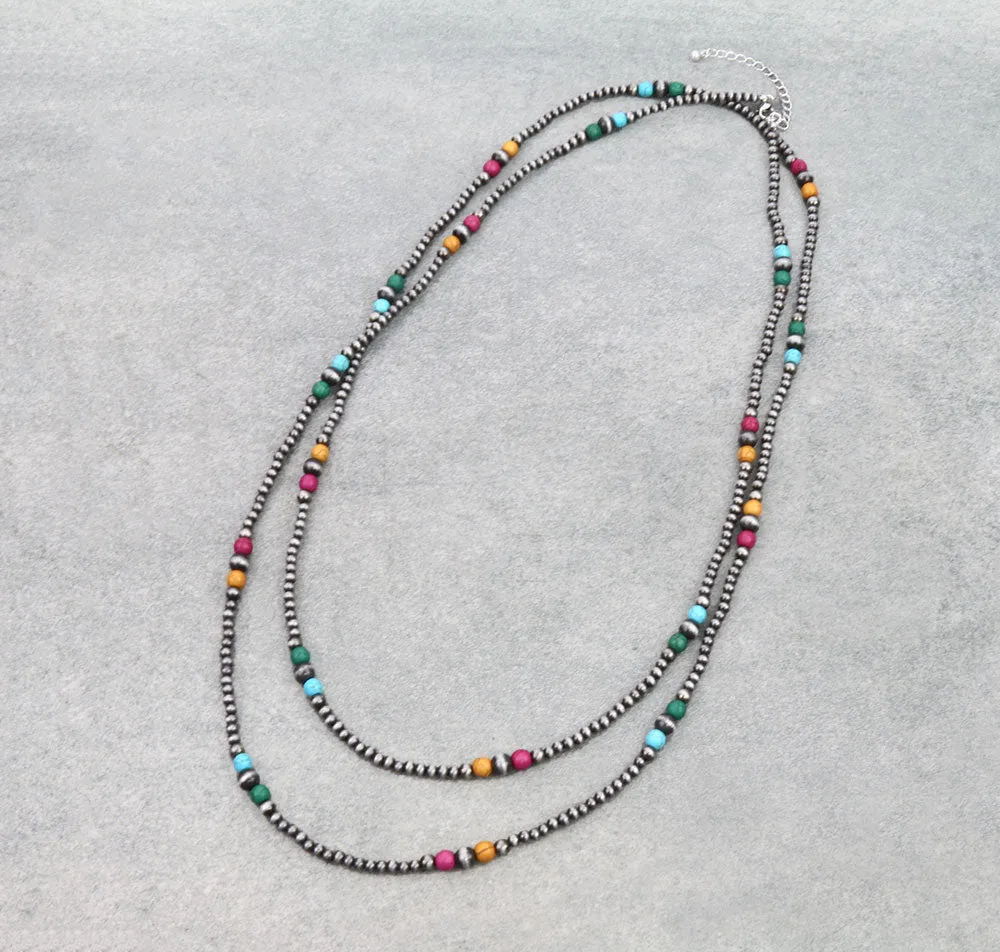 Anvil 4mm Varied Fashion Navajo Necklace - 60"