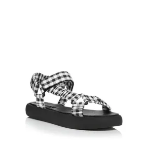 AQUA Womens Black Accents Stretch Tenly Square Toe Platform Slingback 6 M