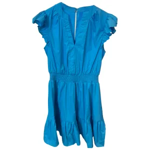 Azure Ruffle Sleeve Romper Dress