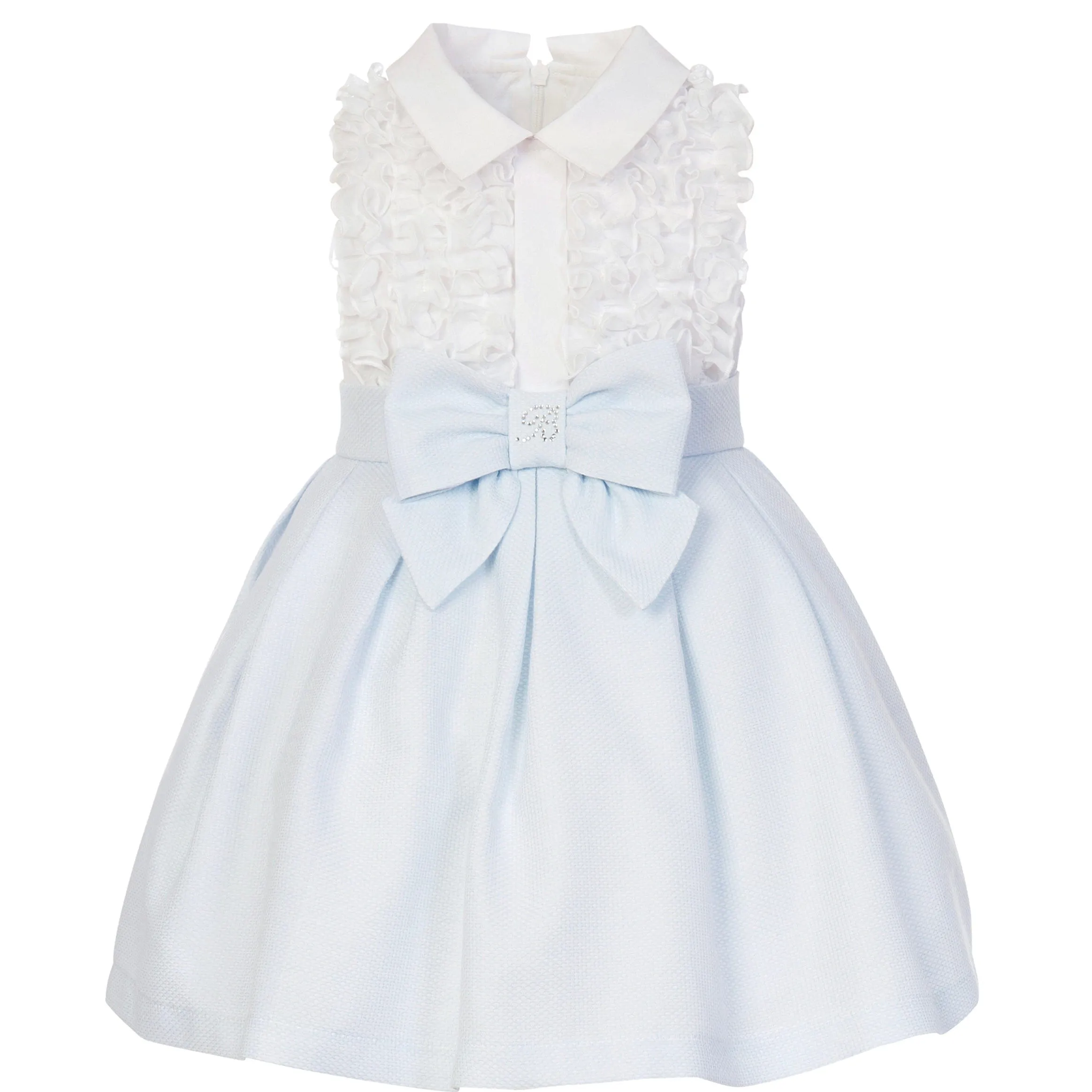 BALLOON CHIC - Ruffle Blouse Dress - Blue