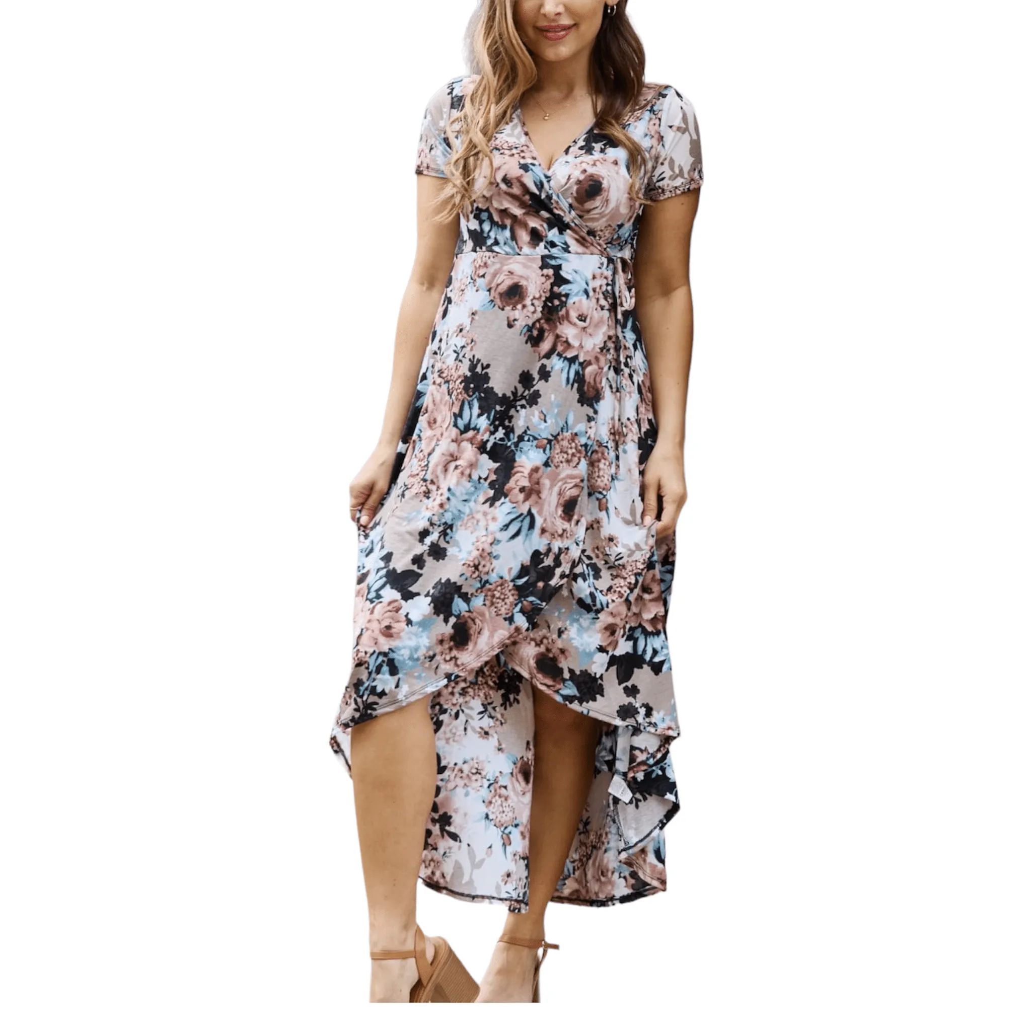 Blossom Breeze Maxi Wrap Dress