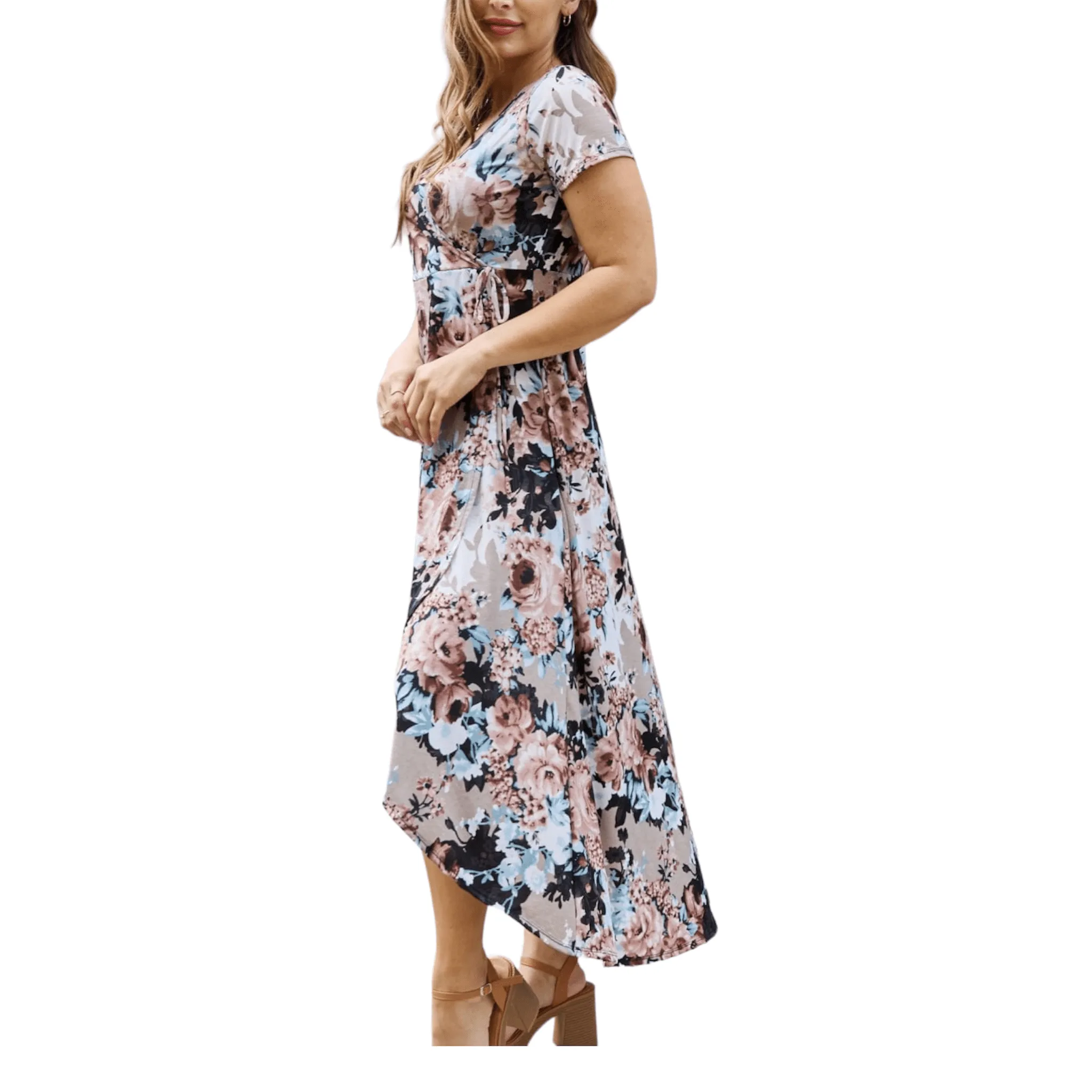 Blossom Breeze Maxi Wrap Dress