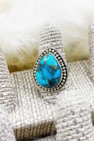 Blue Copper Turquoise Ring