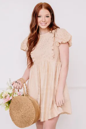 Born For Lace Puff Sleeve Mini Dress