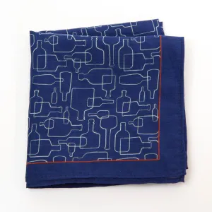 Bourbon Days© Pocket Square | Deep Navy   Red