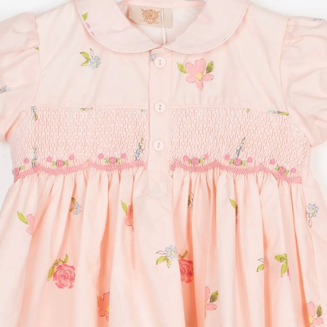 CARAMELO KIDS - Smocked Pyjamas - Peach