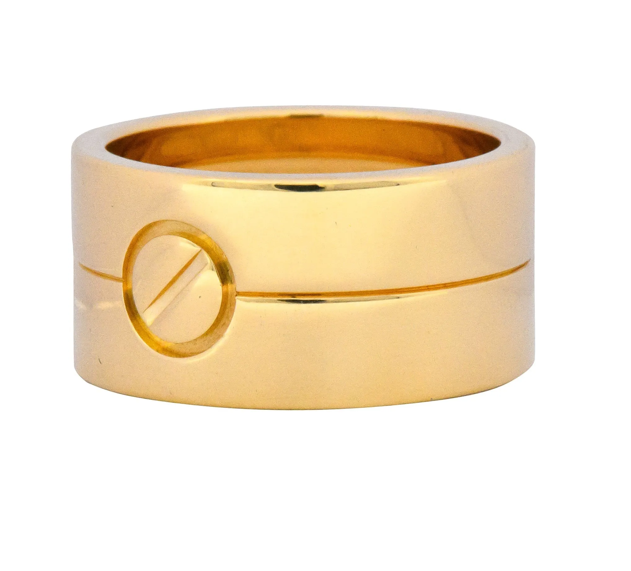 Cartier 18 Karat Gold Wide Love Unisex Band Ring