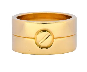 Cartier 18 Karat Gold Wide Love Unisex Band Ring