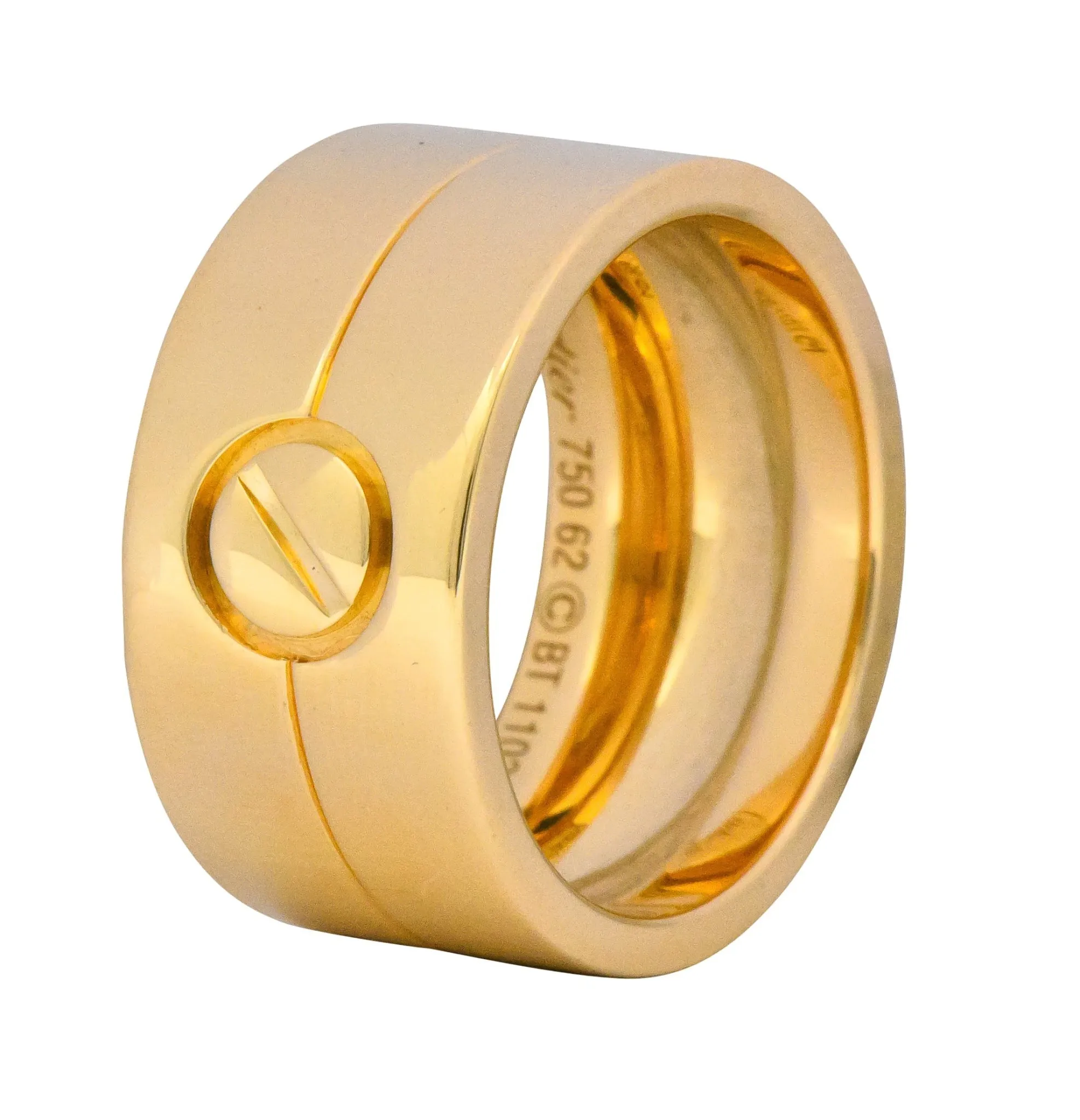 Cartier 18 Karat Gold Wide Love Unisex Band Ring