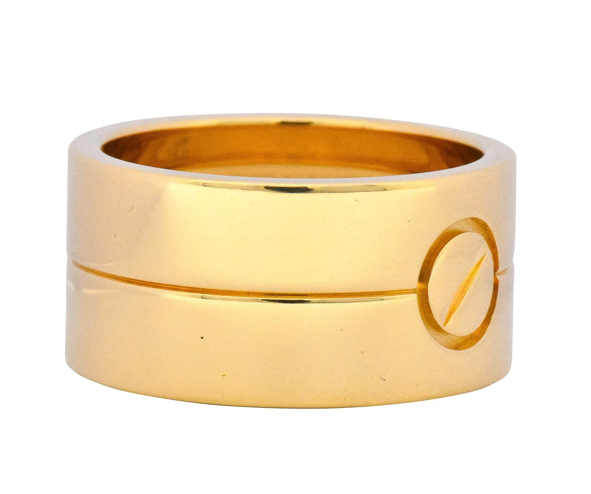 Cartier 18 Karat Gold Wide Love Unisex Band Ring