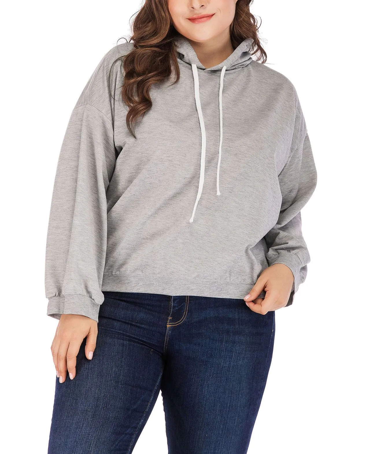 Casual Fashion Large Size Hooded Drawstring Sweater
