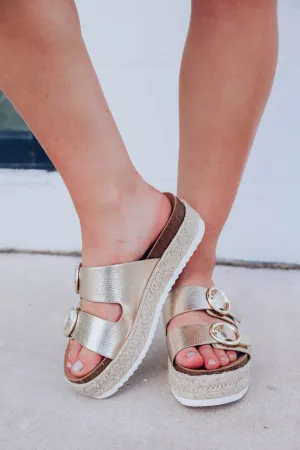 Catalan Espadrille Sandal - Gold