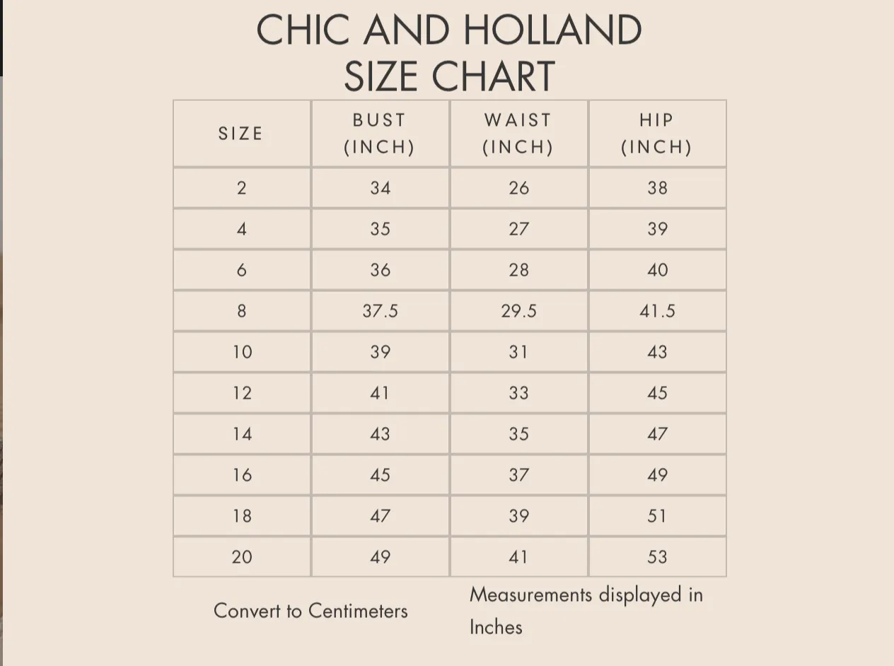CHIC AND HOLLAND AN330033 DRESS