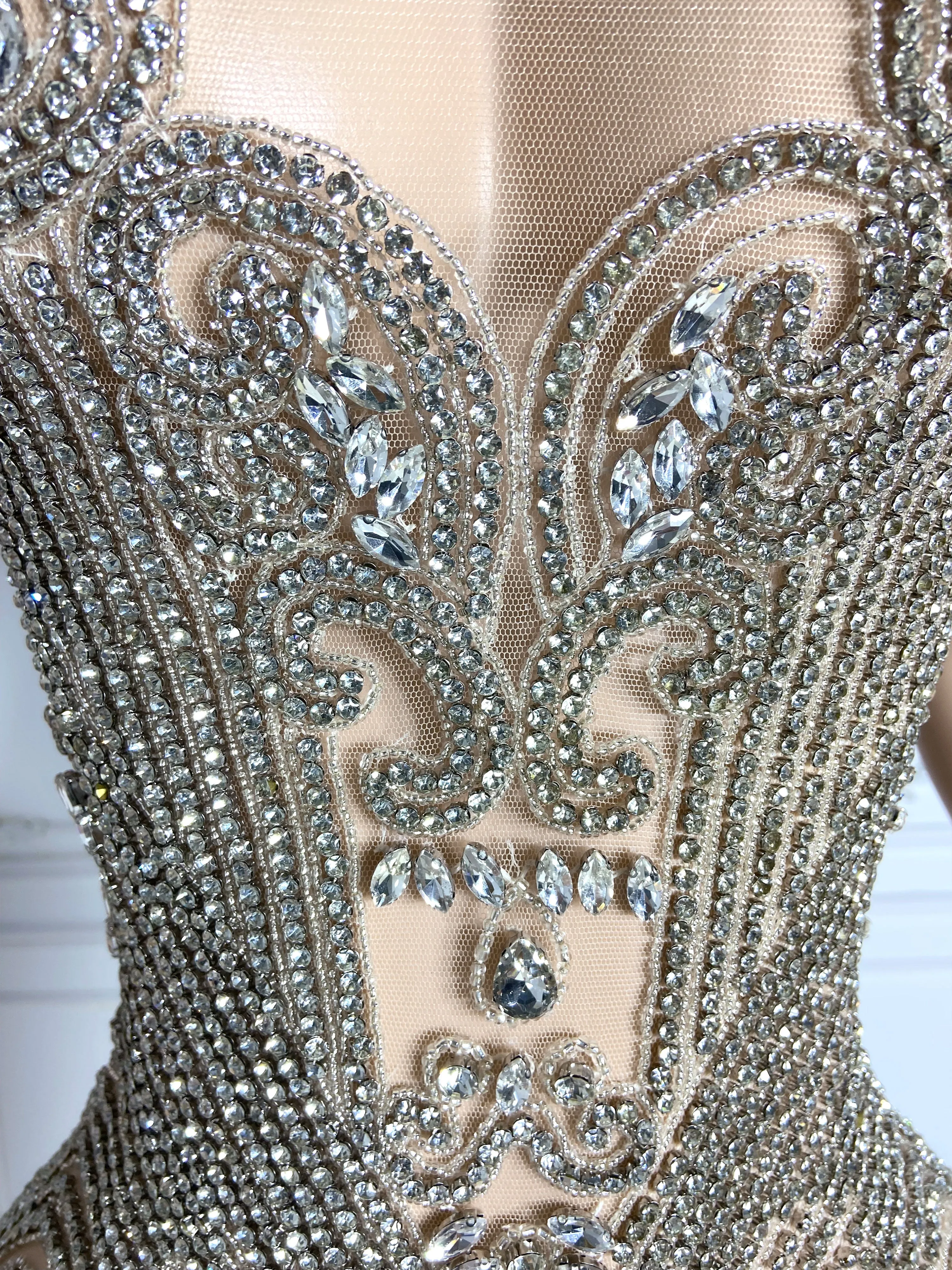 Chic Silver Sequins Mini Dress
