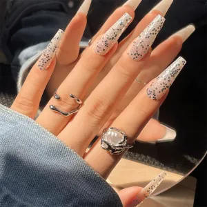 Coffin Silver glitter sequin