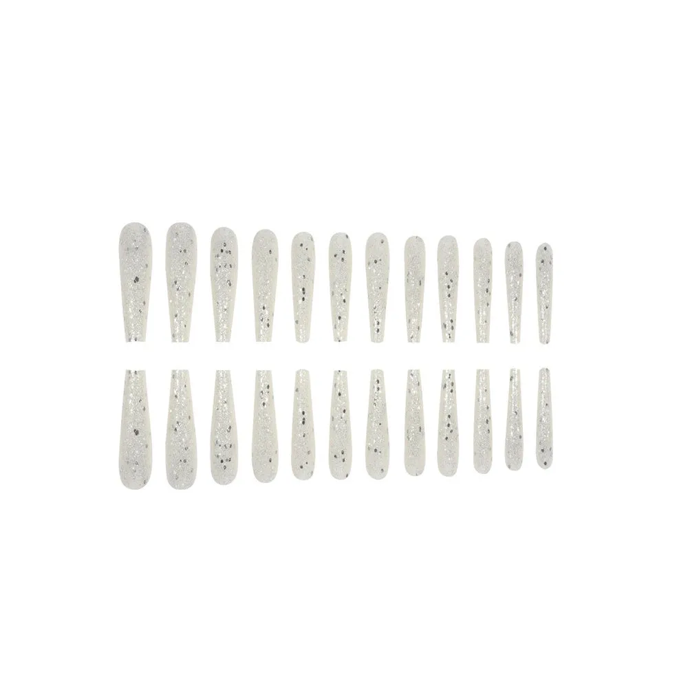 Coffin Silver glitter sequin