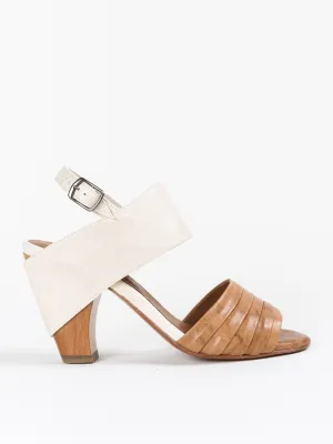 color block sandal - camel