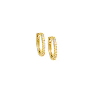 Colored Pavé Huggie Earring