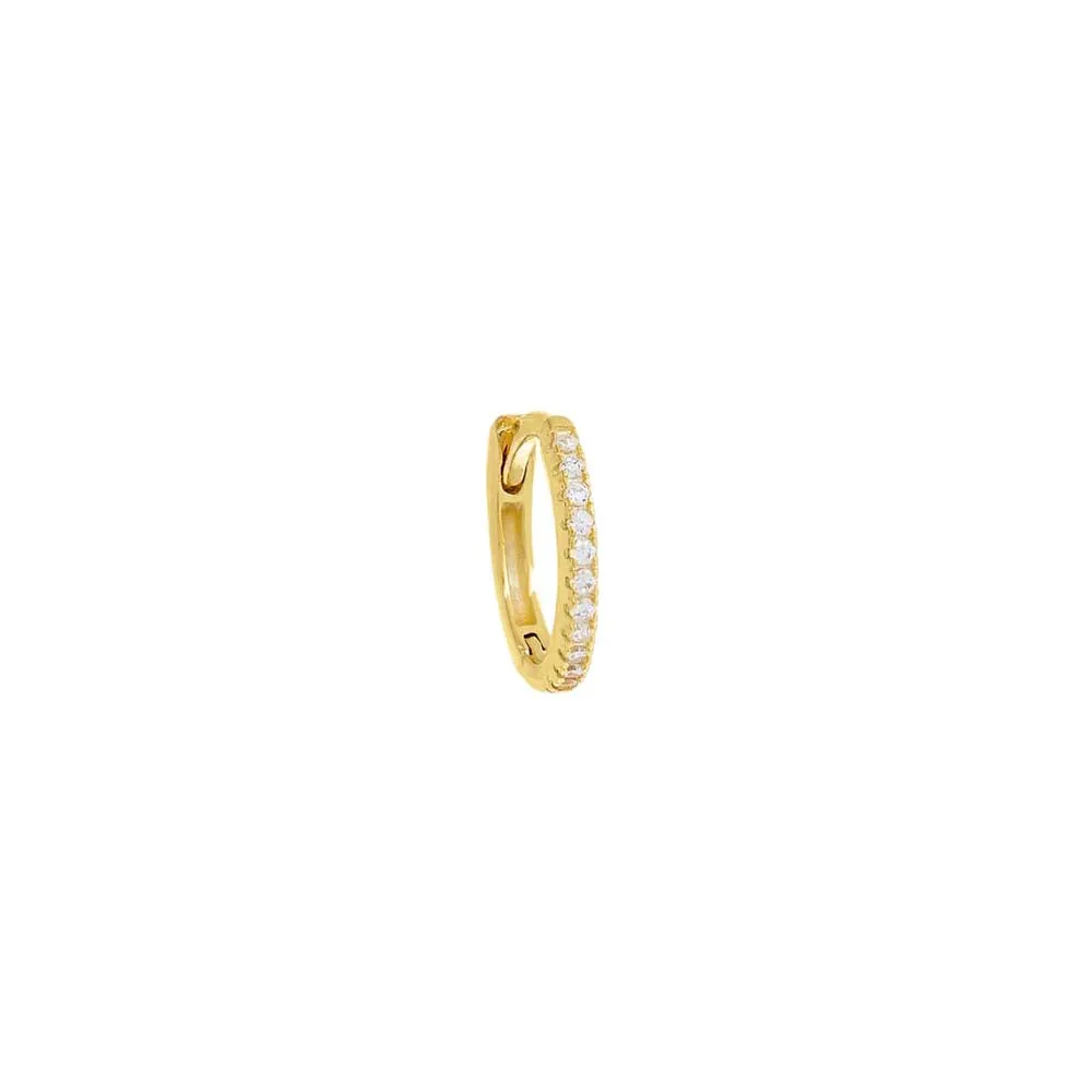 Colored Pavé Huggie Earring
