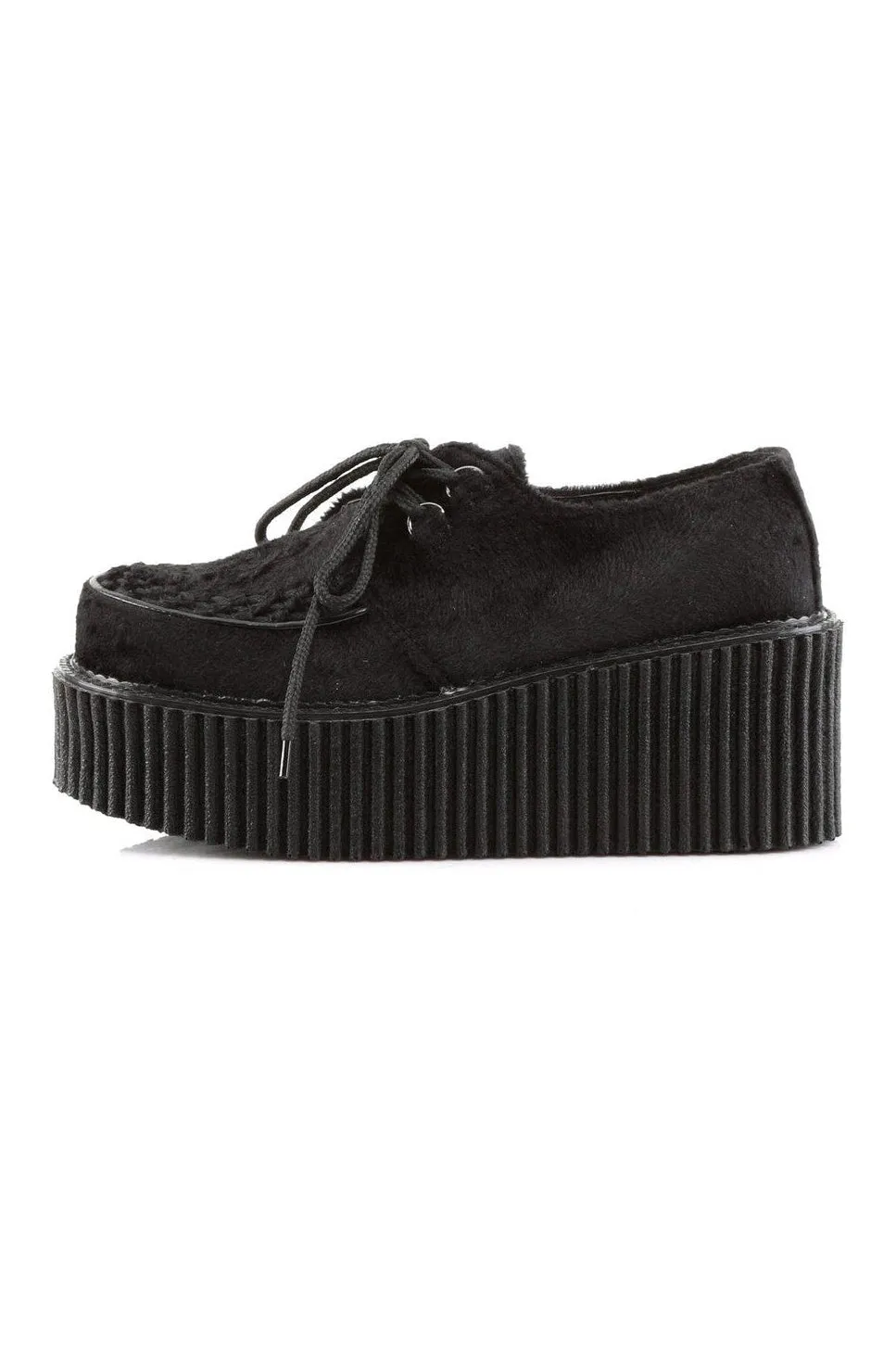 CREEPER-202 Creepers | Black Faux Leather