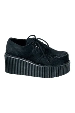 CREEPER-202 Creepers | Black Faux Leather