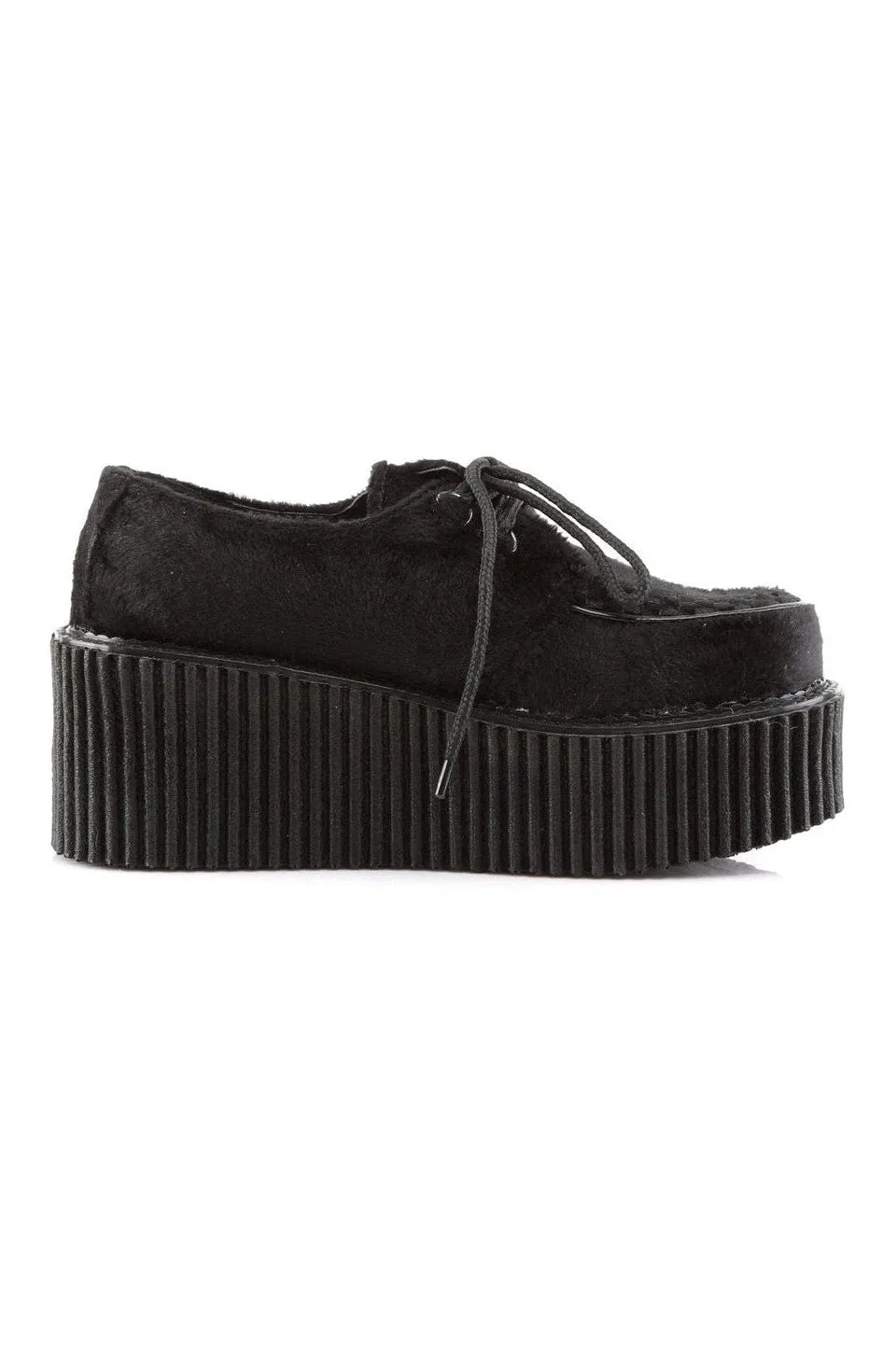 CREEPER-202 Creepers | Black Faux Leather