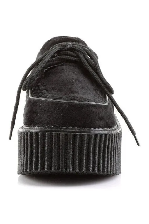 CREEPER-202 Creepers | Black Faux Leather