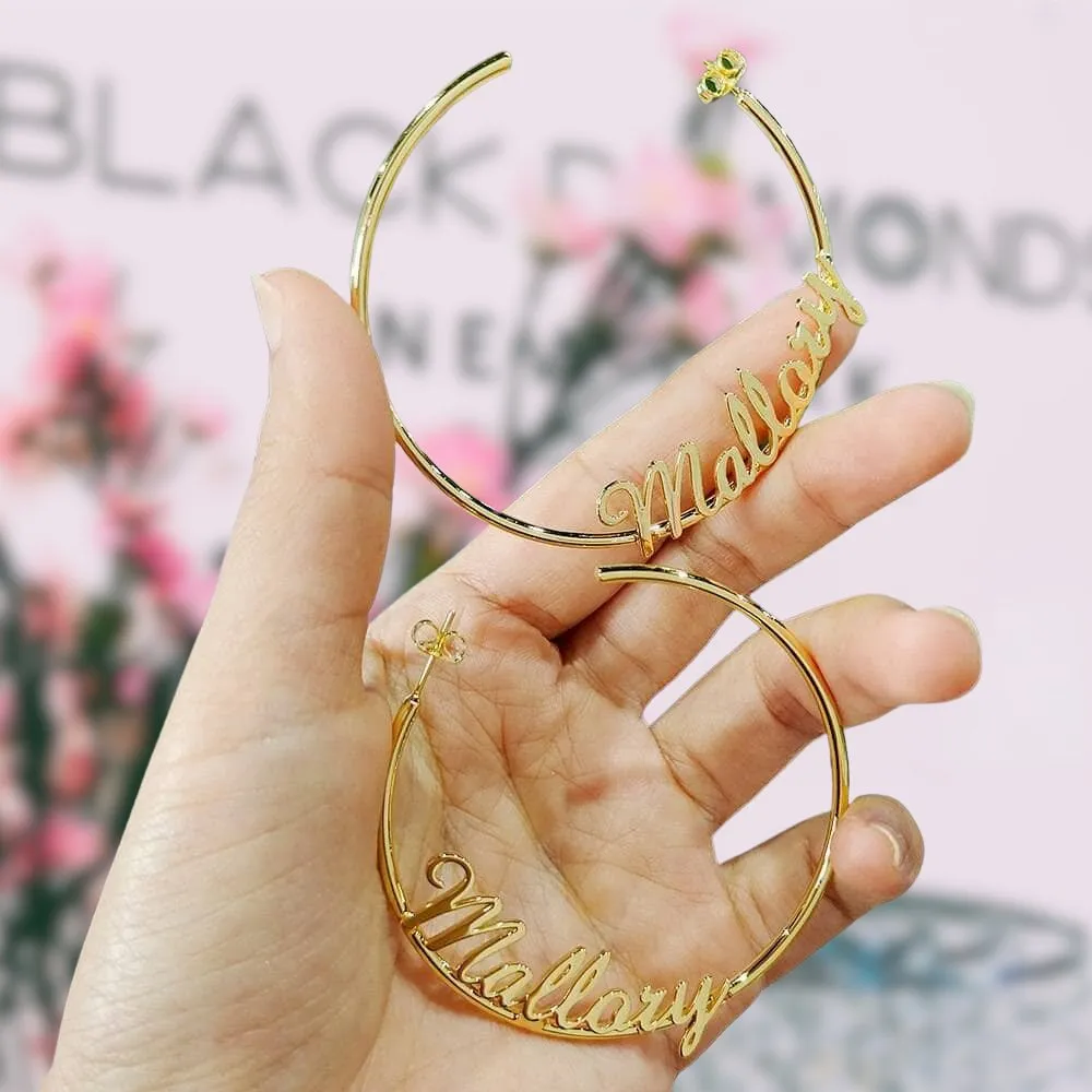 Custom name Personality Hoops Earrings