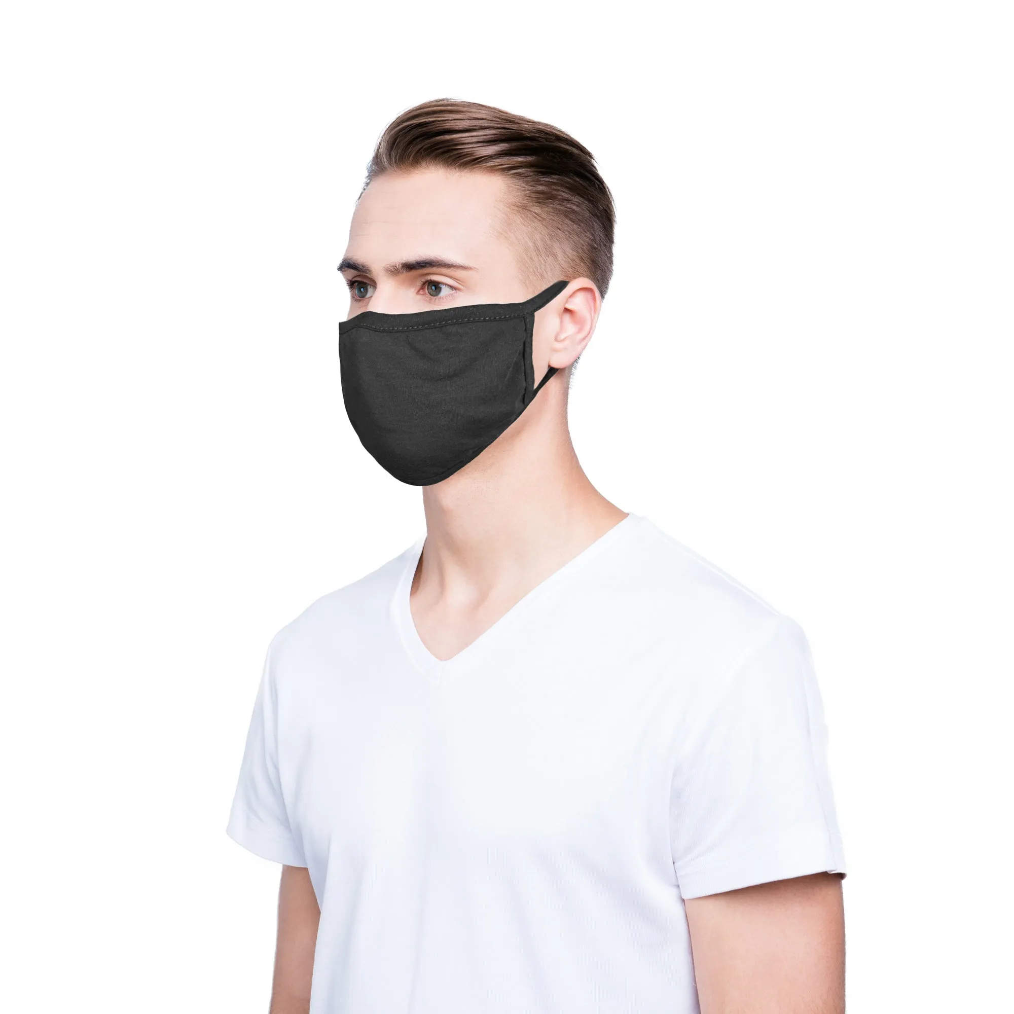 DALIX 20 Pack Premium Cotton Mask Reuseable Washable Made in USA (Black, White)
