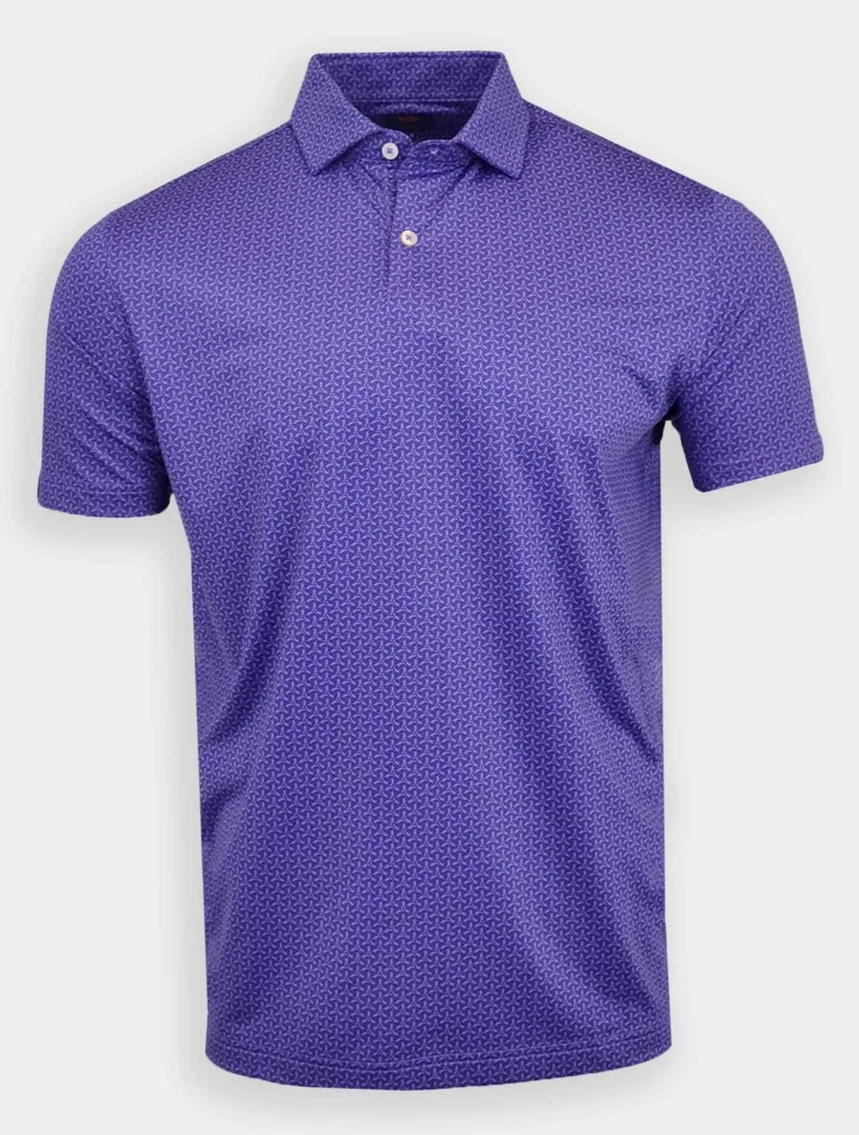 Donald Ross Sport Fit Mens Short Sleeve Hector Polo - VERBENA/NAVY