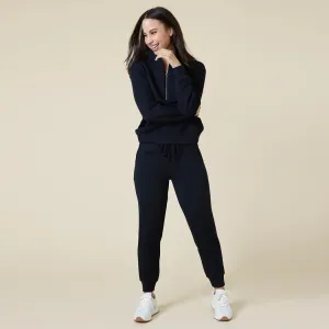 Dreamtech 1/4 Zip Jogger Set in Black