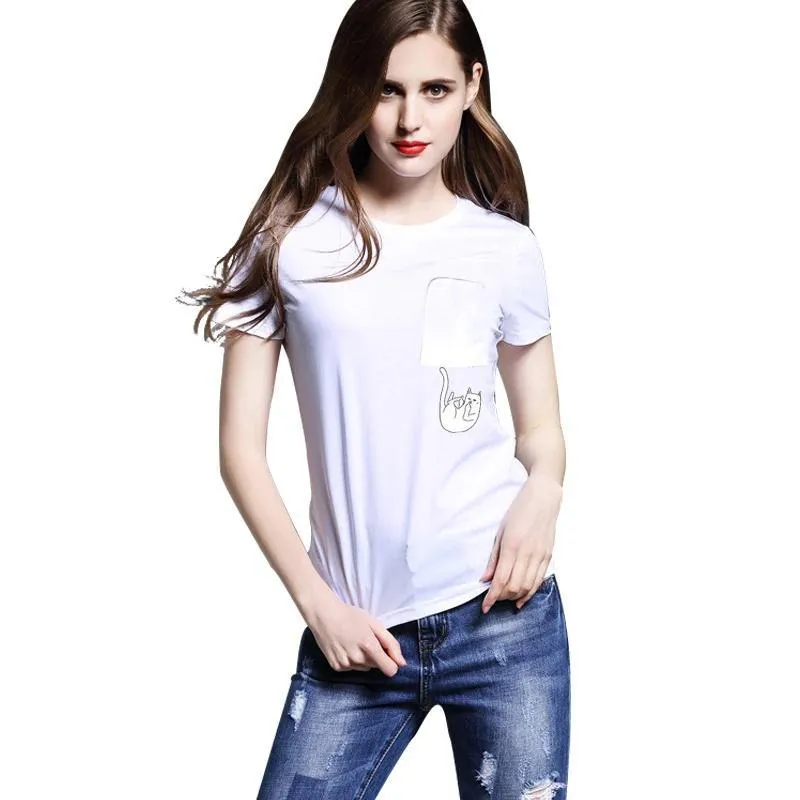 Dropping Pocket Cat T-Shirt