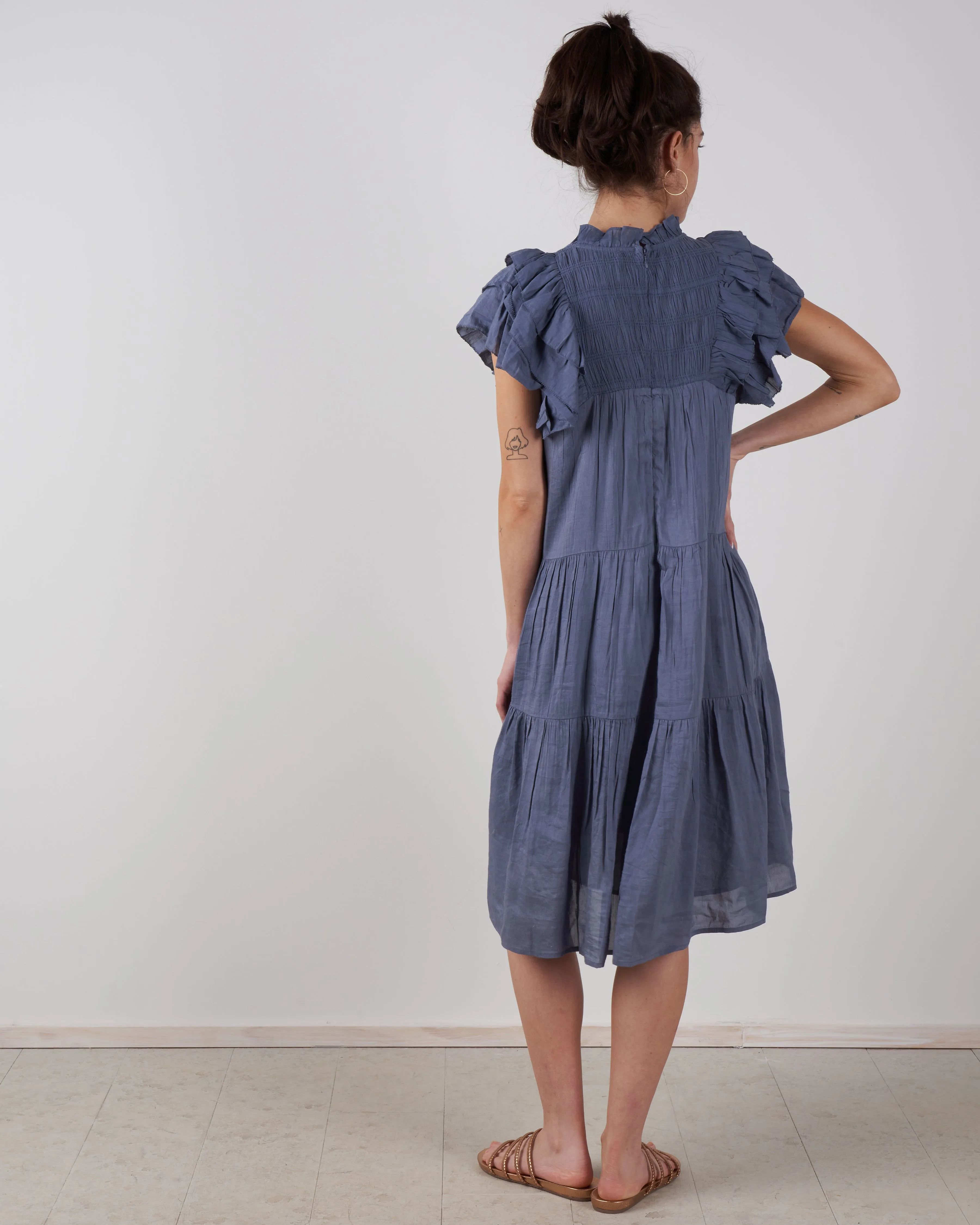eleanor tiered dress - slate