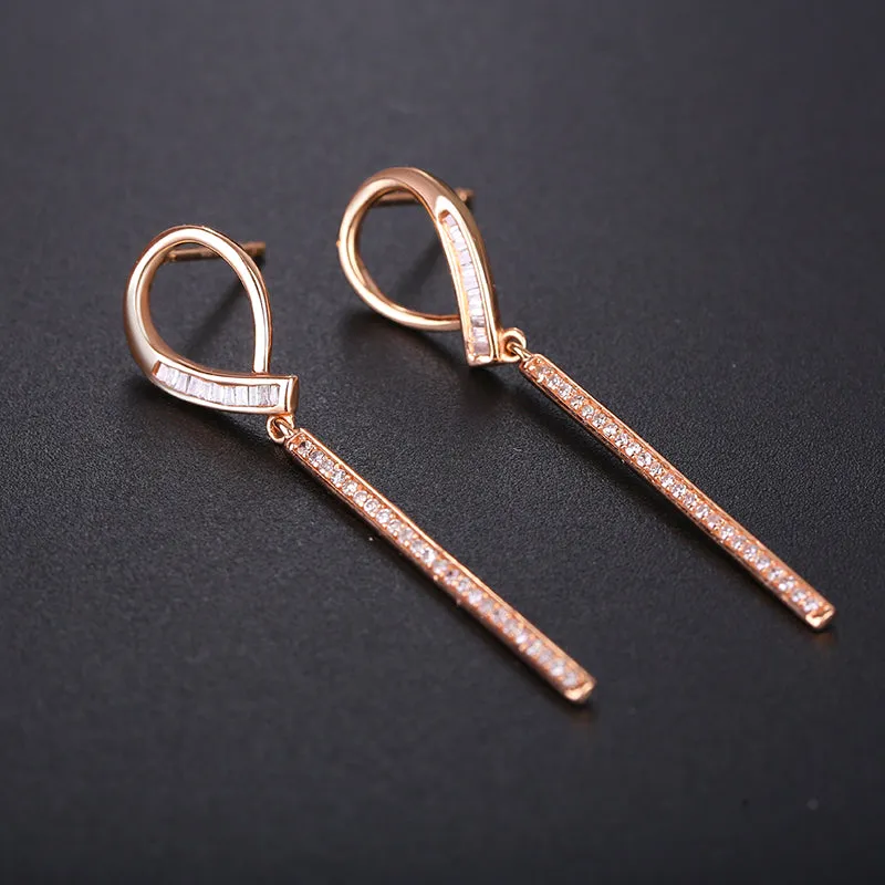 Elegant Diamond Dangle Earrings