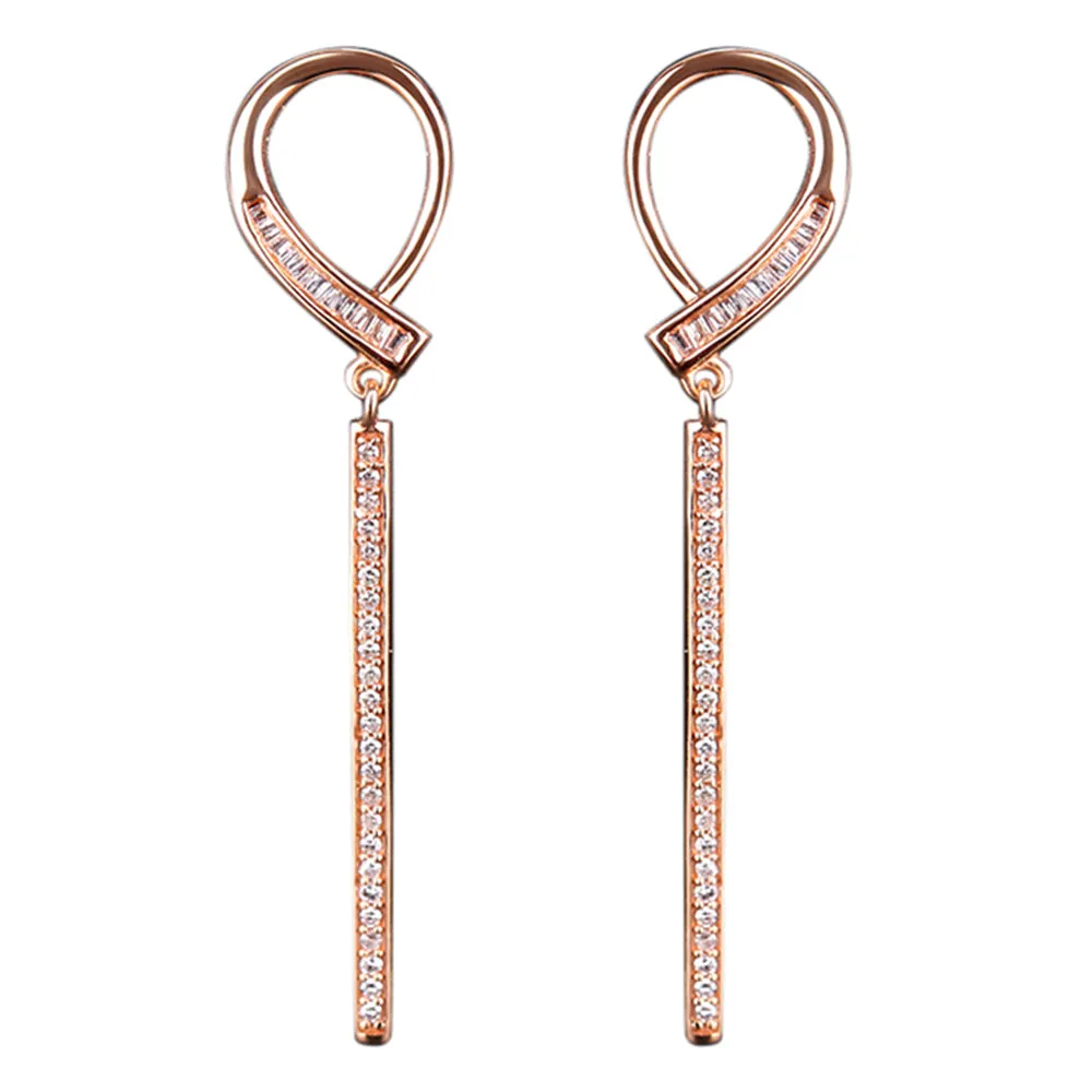 Elegant Diamond Dangle Earrings