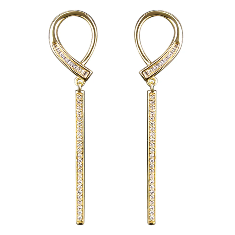 Elegant Diamond Dangle Earrings