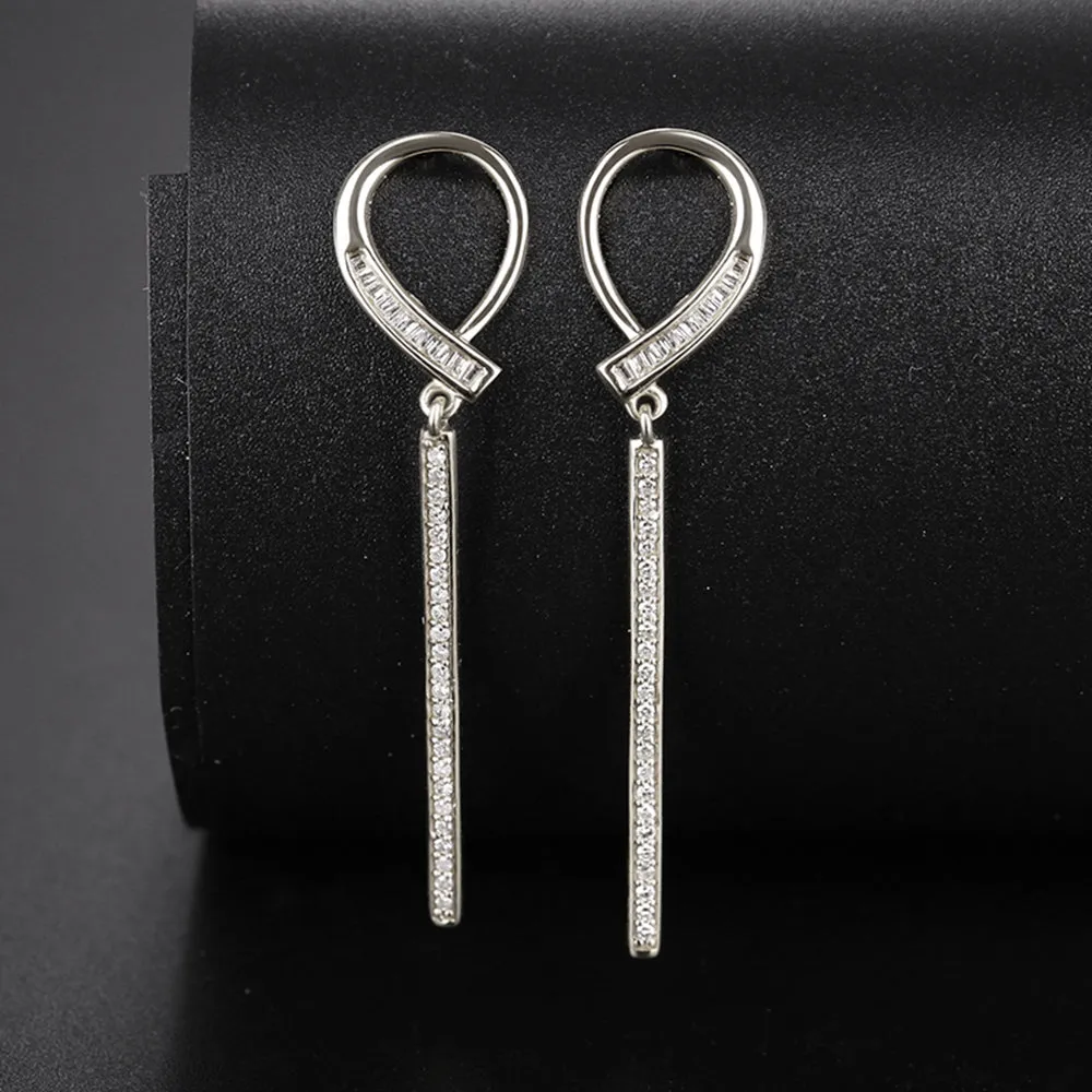 Elegant Diamond Dangle Earrings