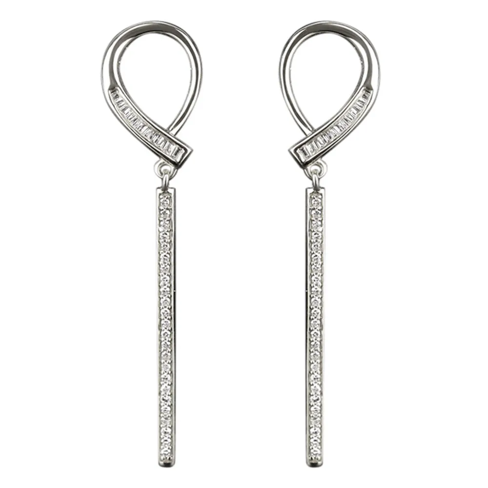 Elegant Diamond Dangle Earrings