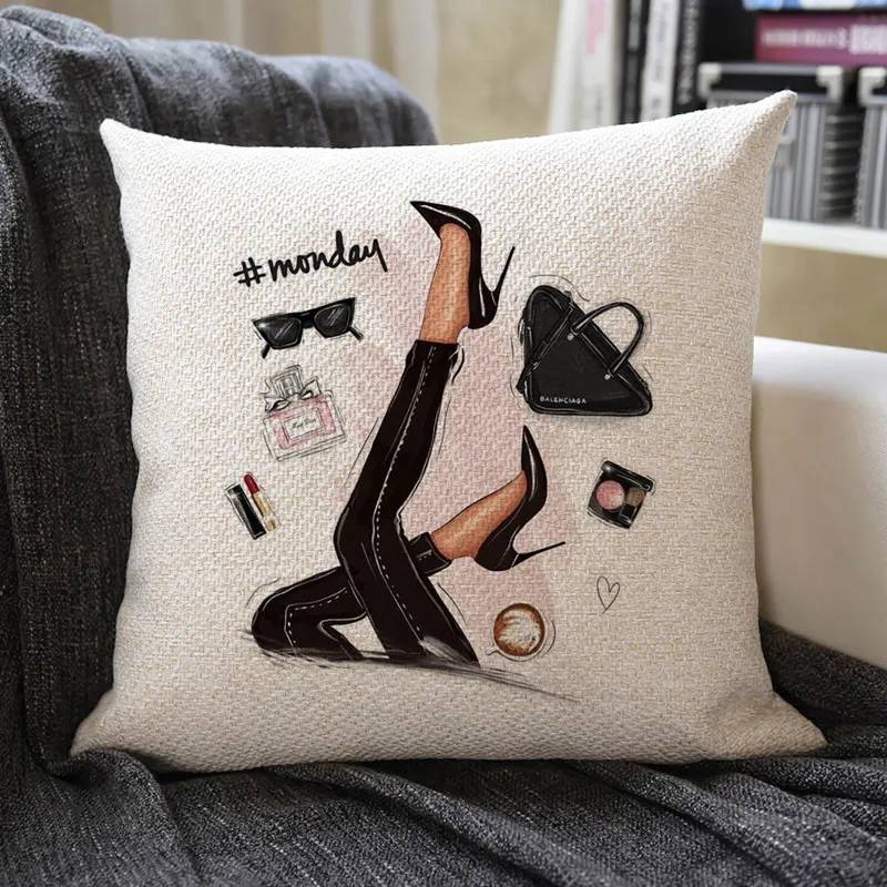 Elegant Highheels Linen Pillowcase