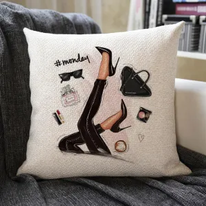 Elegant Highheels Linen Pillowcase