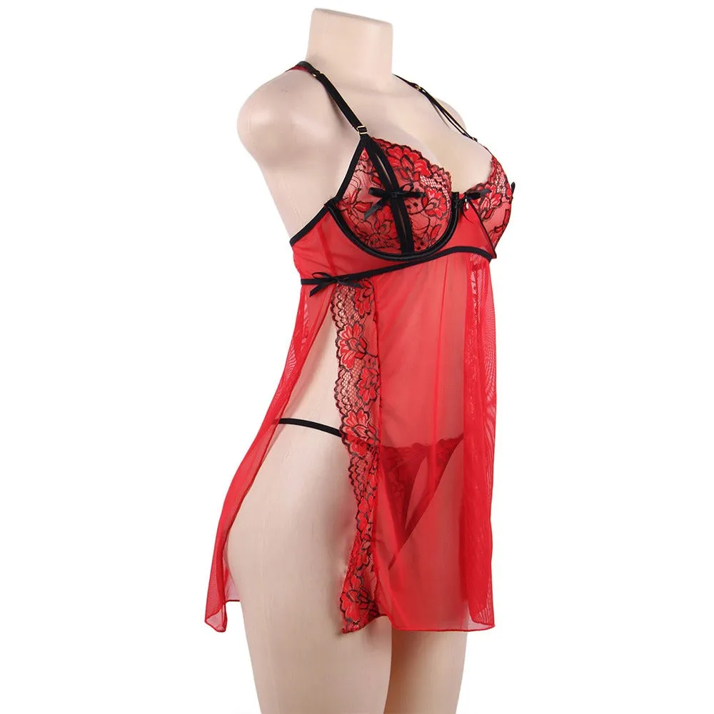 Elegant Lace Sexy Babydoll